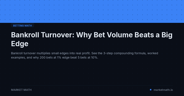 Bankroll Turnover: Why Bet Volume Beats a Big Edge