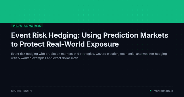 Event Risk Hedging: Using Prediction Markets to Protect Real-World Exposure