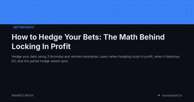 How to Hedge Your Bets: The Math Behind Locking In Profit