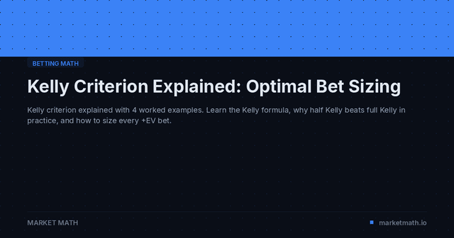 Kelly Criterion Explained: Optimal Bet Sizing