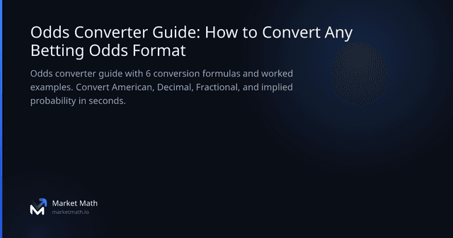 Odds Converter: How to Convert Between American, Decimal & Fractional Odds