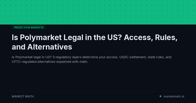 Is Polymarket Legal in the US? Access, Rules, and Alternatives