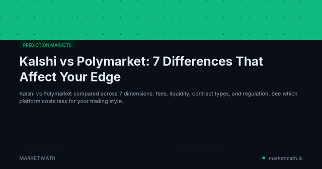 Kalshi vs Polymarket: 7 Differences That Affect Your Edge