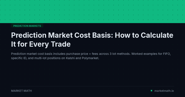 Prediction Market Cost Basis: How to Calculate It for Every Trade