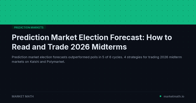 Prediction Market Election Forecast: How to Read and Trade 2026 Midterms