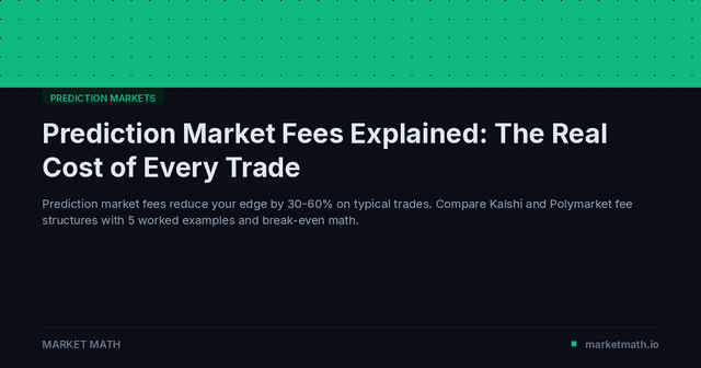 Prediction Market Fees Explained: The Real Cost of Every Trade