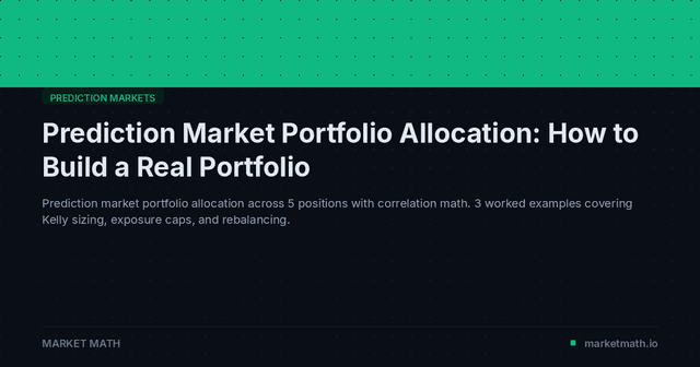 Prediction Market Portfolio Allocation: How to Build a Real Portfolio