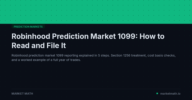 Robinhood Prediction Market 1099: How to Read and File It