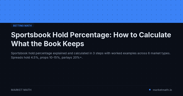 Sportsbook Hold Percentage: How to Calculate What the Book Keeps