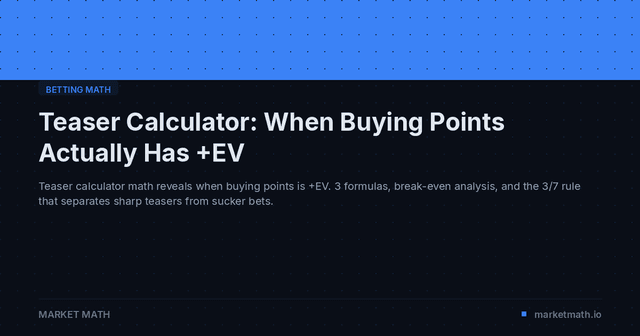 Teaser Calculator: When Buying Points Actually Has +EV