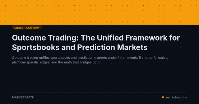Outcome Trading: The Unified Framework for Sportsbooks and Prediction Markets